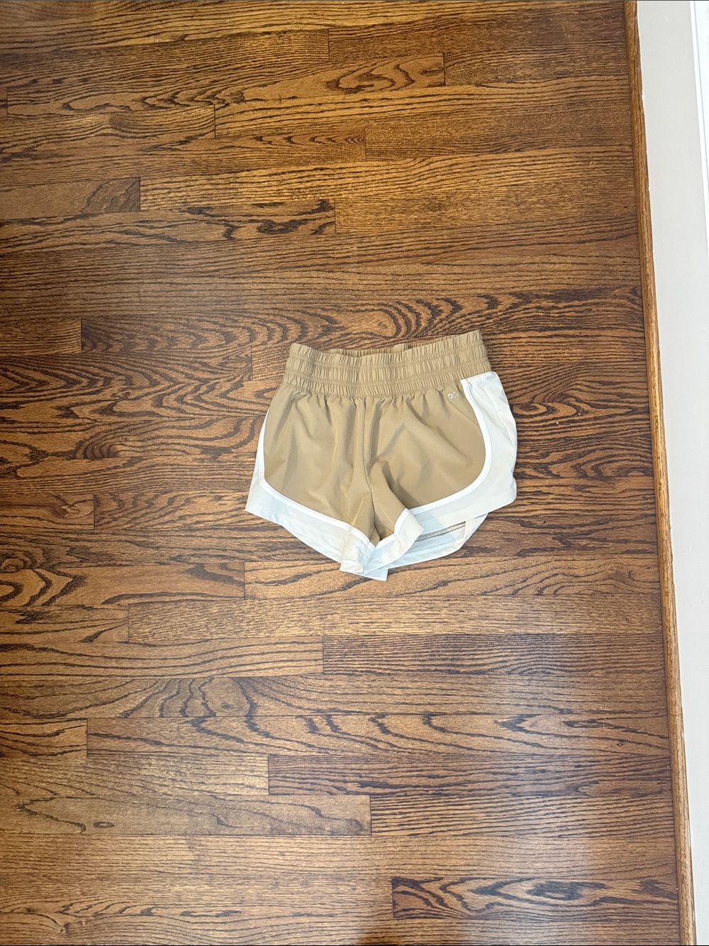 DSG Tan Athletic Shorts with White Trim